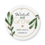 Tropical Leaves Watch Me Grow Baby Shower Favor Tags