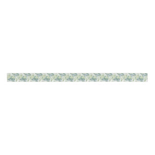 Tropical Leaves Watercolor Grosgrain Ribbon