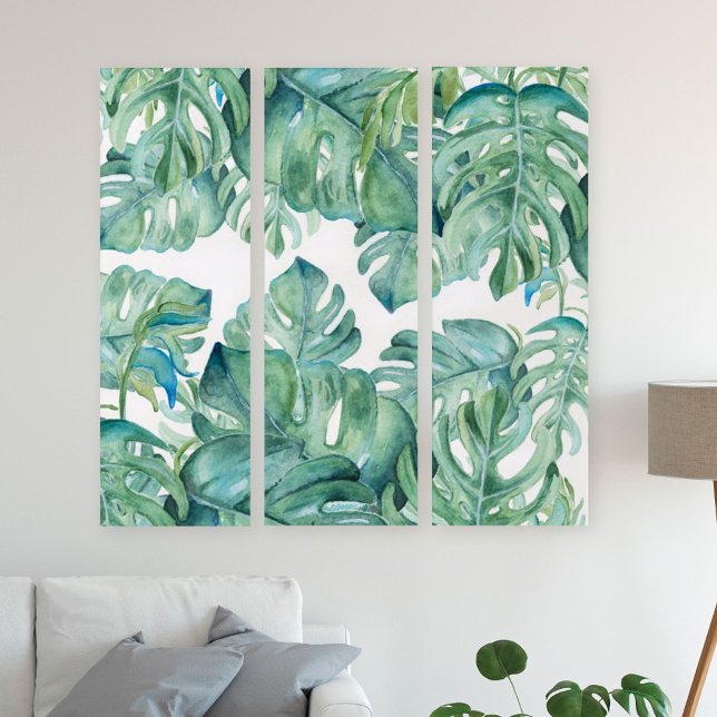 Tropical Leaves Watercolor Triptych (Creator Uploaded)
