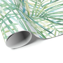 Tropical Leaves Watercolor Wrapping Paper
