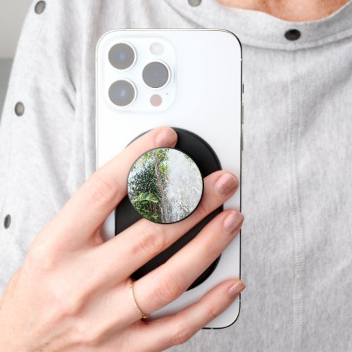 Tropical Leaves Waterfall Dream 1 travel wall  PopSocket