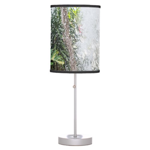 Tropical Leaves Waterfall Dream 1 travel wall  Table Lamp