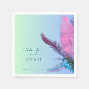 Tropical leaves Wedding Napkins