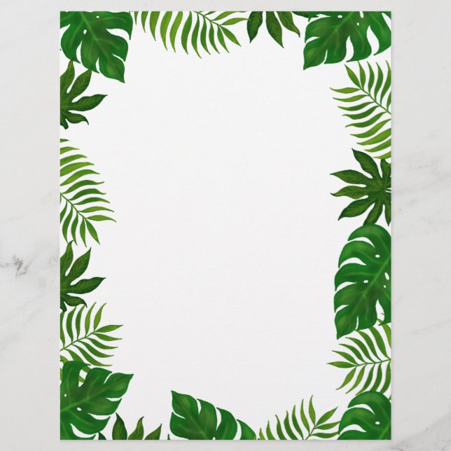 Tropical Leaves | Wedding Stationary (Front)