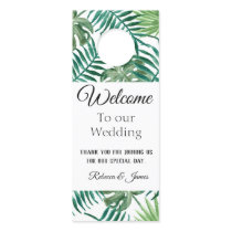 Tropical Leaves Wedding Welcome Door Hanger Tropical Leaves Wedding Welcome Door Hanger