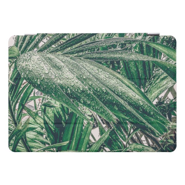 Tropical Leaves with Raindrops iPad Pro Cover (Horizontal)