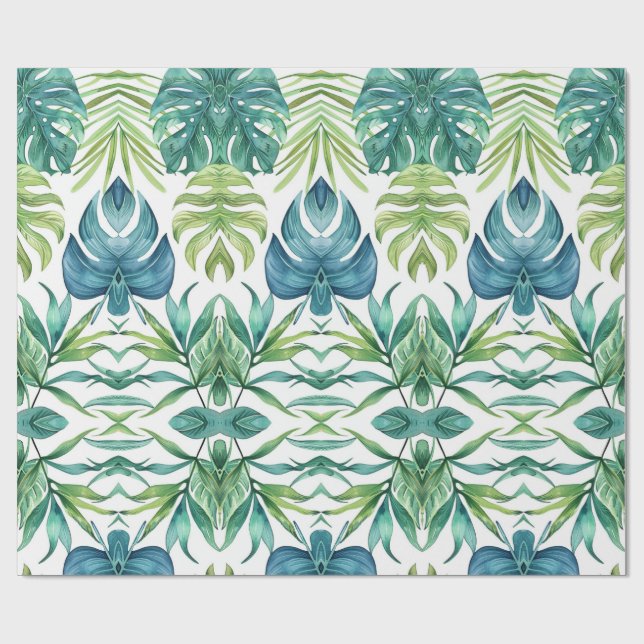 Tropical Leaves Wrapping Paper (Flat)