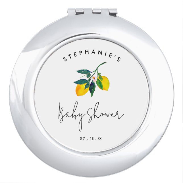 Tropical Lemon Baby Shower  Compact Mirror (Front)