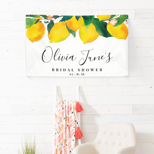Tropical Lemon Bridal Shower Banner