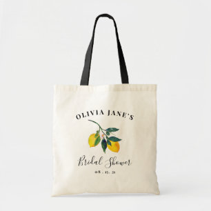 Tropical Lemon Bridal Shower  Tote Bag