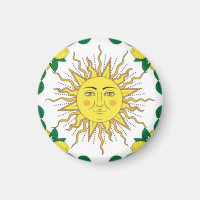 Tropical Lemon Fruits, Sun Face.