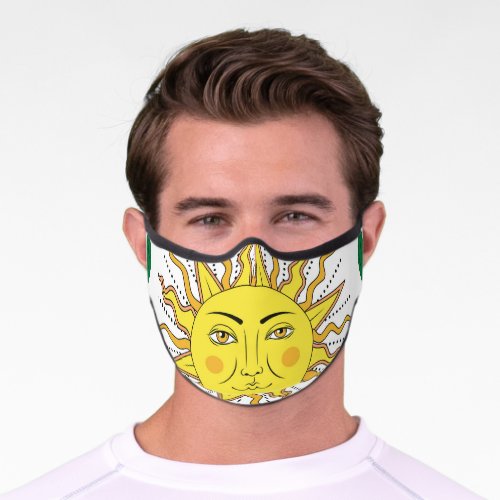 Tropical Lemon Fruits Sun Face Premium Face Mask