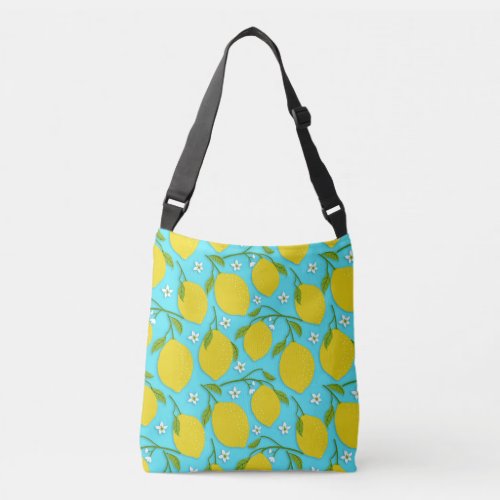 Tropical Lemons Crossbody Bag