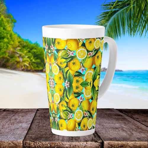 TROPICAL LEMONS LATE MUG