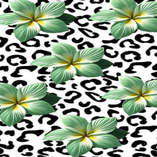 Tropical Leopard Print Flowers Mug