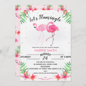 tropical Let's Flamingle Baby Shower Invitation (Front/Back)