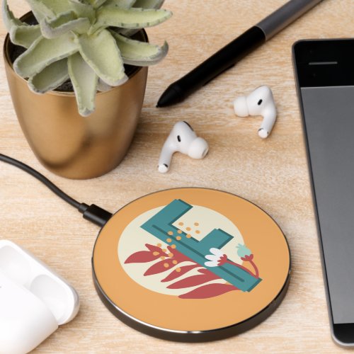 Tropical letter  wireless charger 