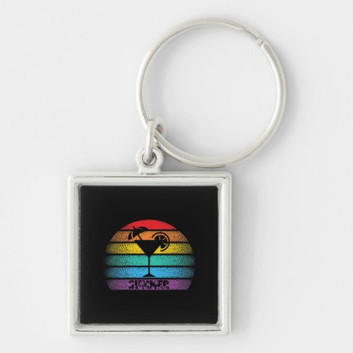 Tropical LGBT Colors On Hawaiian Beaches Summer Keychain