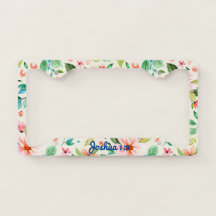 Tropical License Plate Frame
