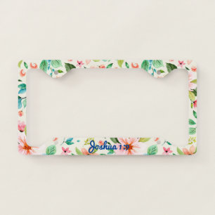 Tropical License Plate Frame