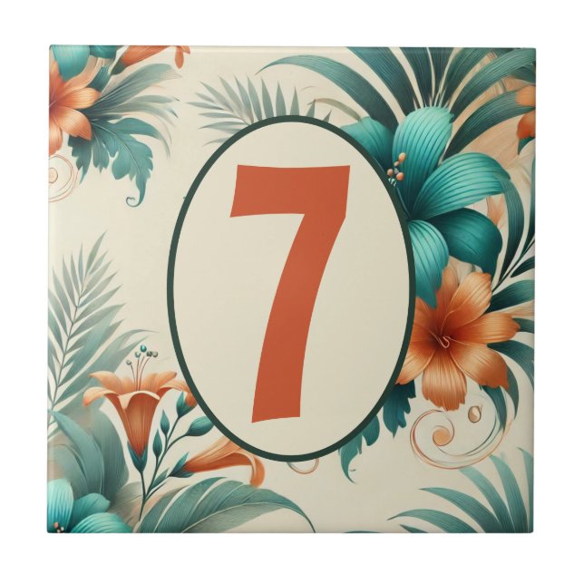 Tropical Light Customizable Ceramic Tile (Front)