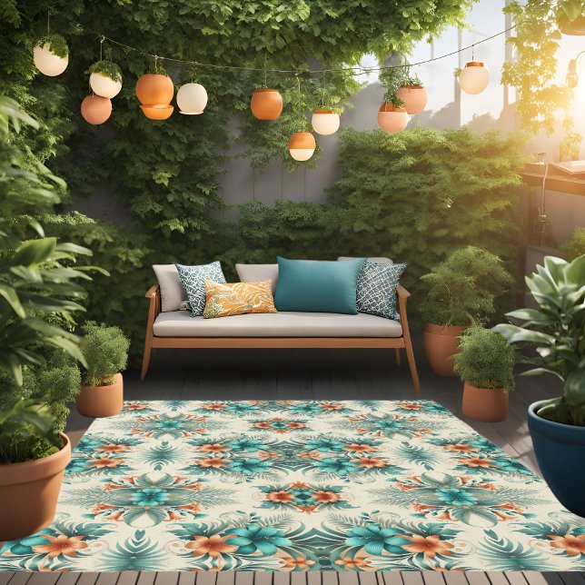 Tropical Light Iridescence 8x10 Outdoor Rug (Creator Uploaded)
