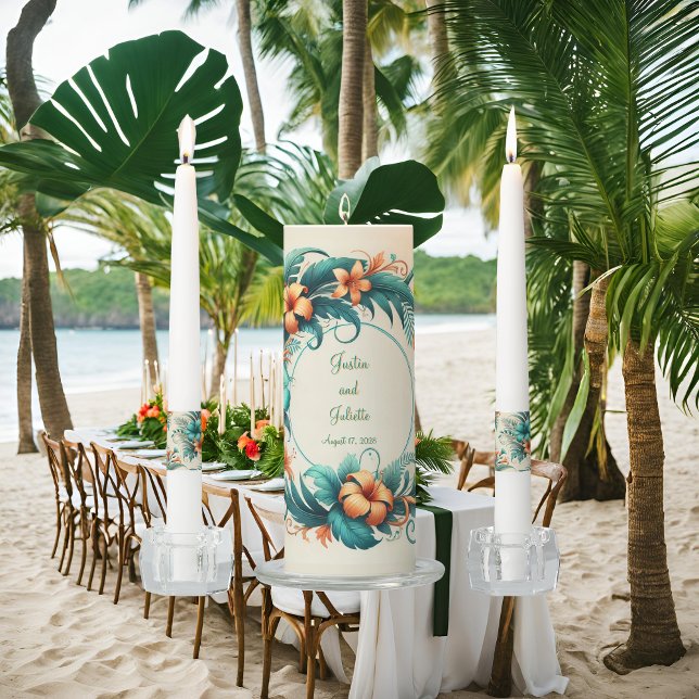 Tropical Light Iridescence Wedding Unity Candles (Creator Uploaded)