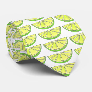 Tropical Lime in the Coconut Fruit Island Beach Neck Tie
