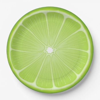 Tropical Lime Party Essentials  Paper Plates by pomegranate_gallery at Zazzle
