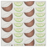 Tropical Limes and Coconuts Fabric