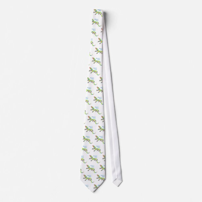 Tropical Lizard Neck Tie (Front)