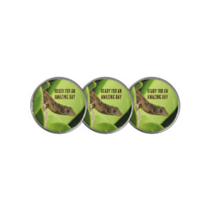 Tropical Lizard Photo Amazing Day Brown Gecko Golf Ball Marker