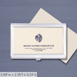 Tropical Logo Company Luxury Business Card Case<br><div class="desc">A luxurious custom business template in a modern style that can easily be updated with your company logo and text. Designed with a tropical Monsetra leaf logo,  you can customize by changing the text and image using the fields provided. A branded design for promotion and networking.</div>