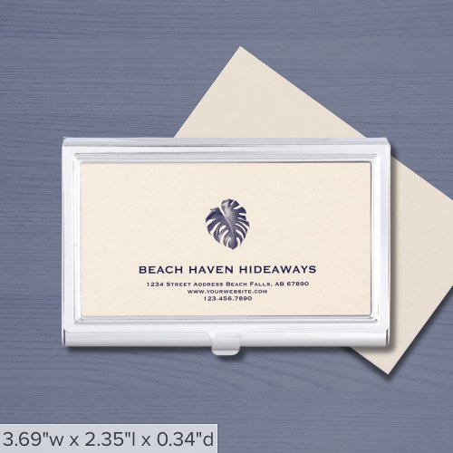 Tropical Logo Company Luxury Business Card Case