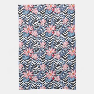 Tropical Lotus Flower Pattern Towel