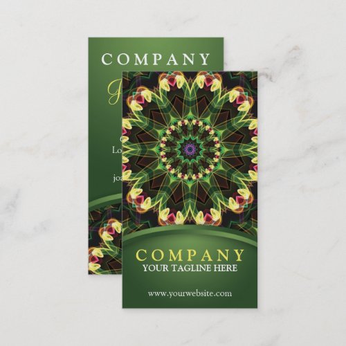 Tropical Lotus Mandala Business Card