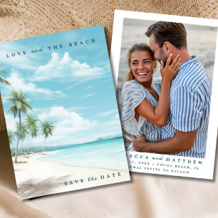 Tropical Love and the Beach Photo Wedding Save The Date