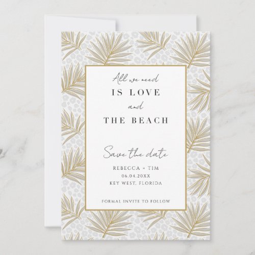 Tropical Love and the Beach Wedding  Save The Date