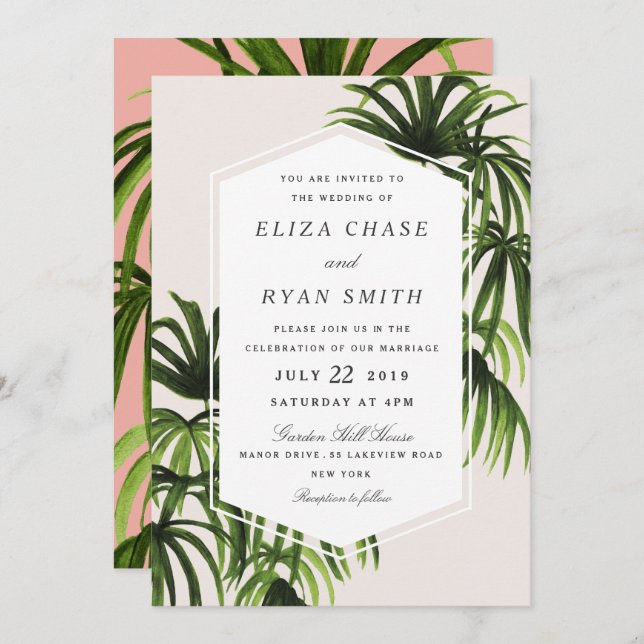 Tropical Love Invitation (Front/Back)