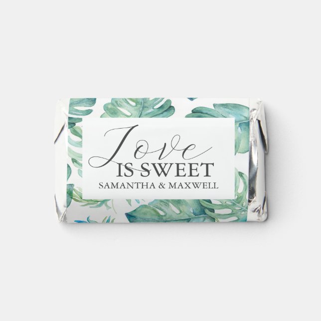 Tropical Love is Sweet Wedding Favors Chocolate (Front)