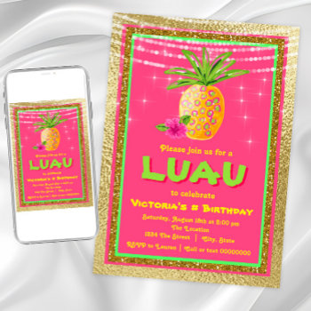 Tropical Luau Birthday Party Invitation by InvitationCentral at Zazzle
