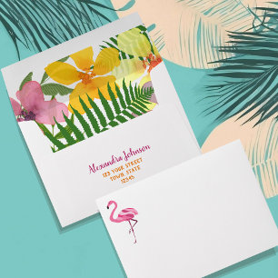 Tropical Luau Flowers Envelope