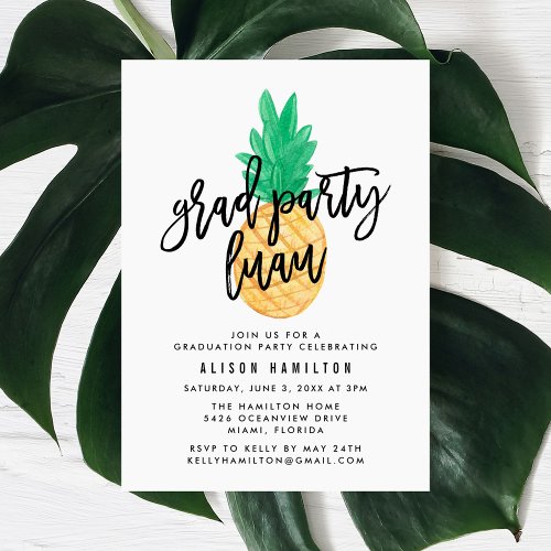 Tropical Luau | Graduation Party Invitation
