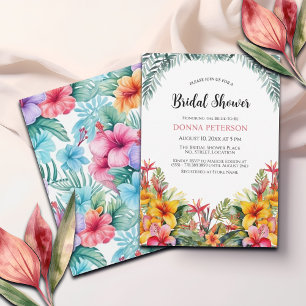 Tropical Luau Hawaiian Bridal Shower Invitation