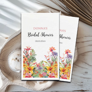 Tropical Luau Hawaiian Bridal Shower Paper Guest Towels