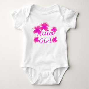 Tropical Luau Hula Girl Floral Infants Creeper