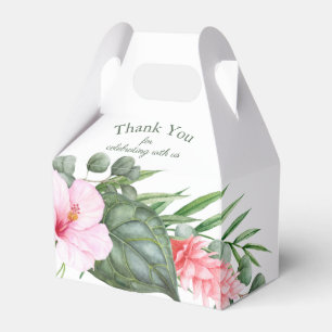 Tropical Luau Party Colorful Watercolor Floral Favor Boxes