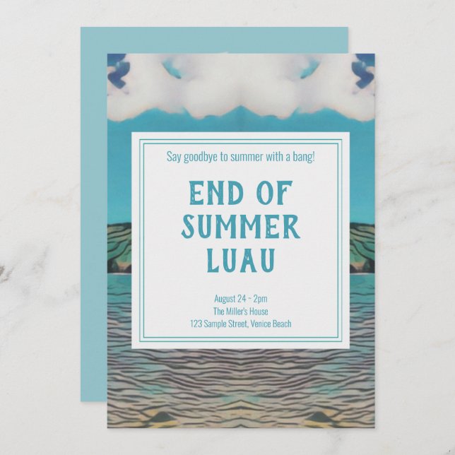 Tropical Luau Party Invitation (Front/Back)