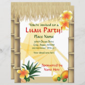 Tropical Luau Party Tiki Hut Event Flyer (Front/Back)