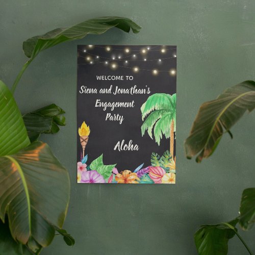 Tropical Luau Party Welcome Sign Poster